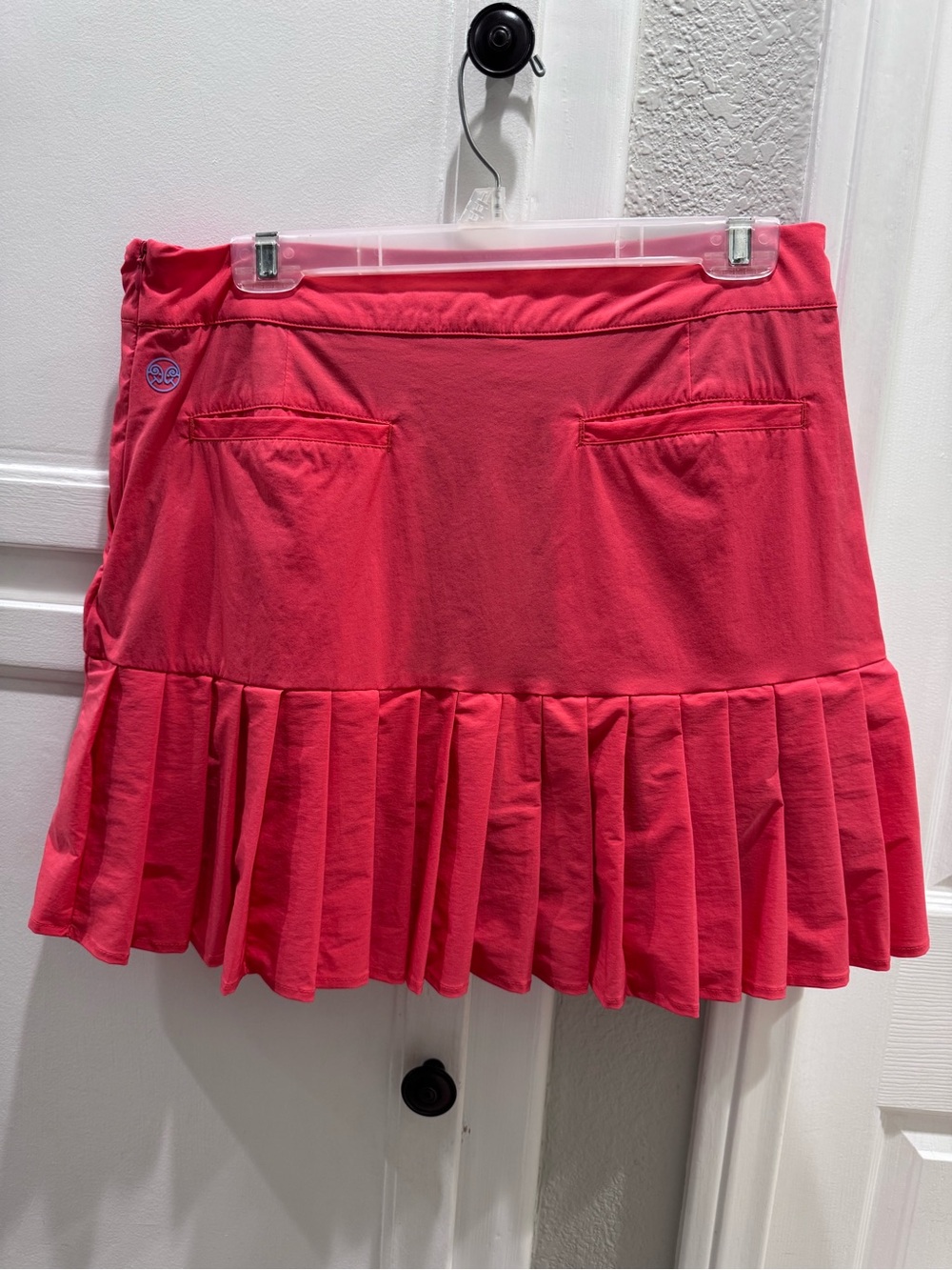 Renwick Sport Coral Pleated Golf Tennis Pickleball Skirt with Built-in Shorts - Picture 3 of 16